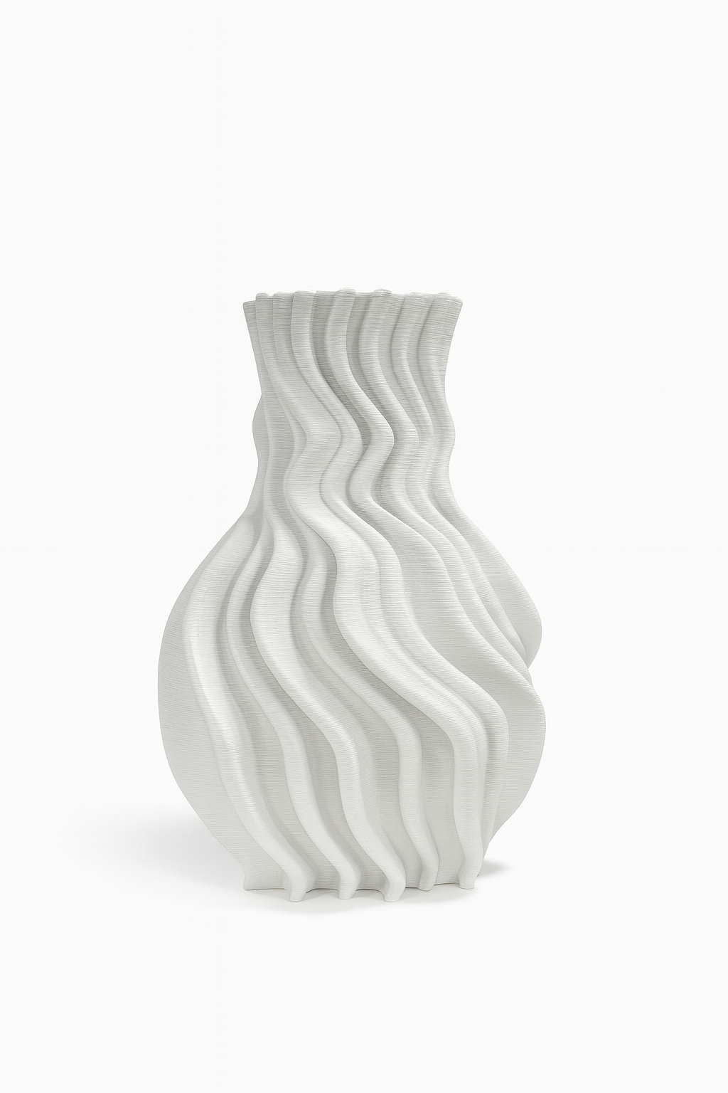 Vase ondulé blanc IN025