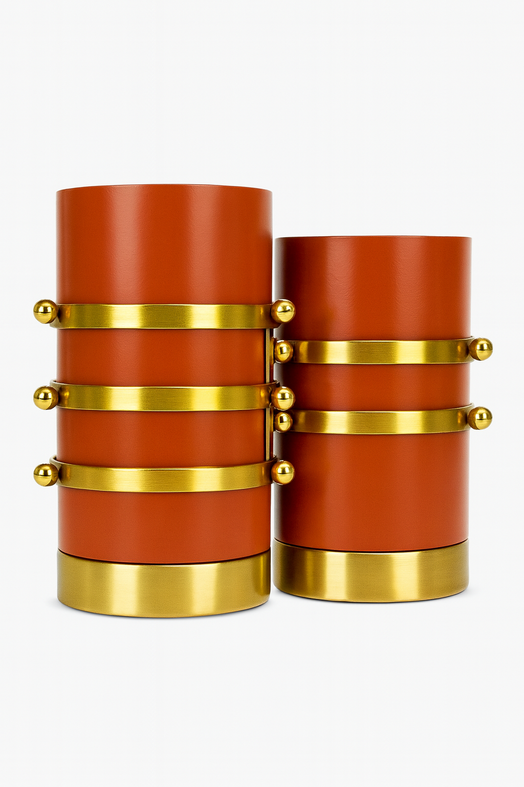 Vase cylindrique orange IN033